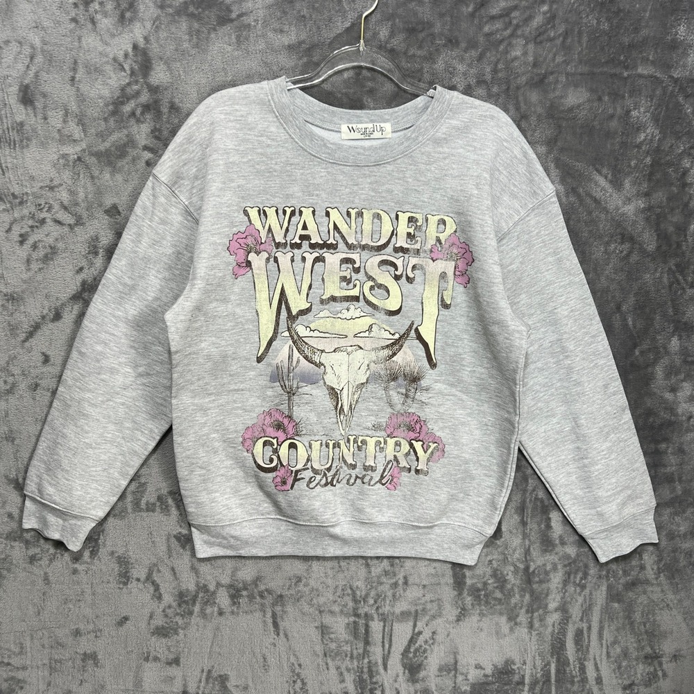 Western Graphic Pullover Sweatshirt Jr 11 Floral Country Skull Festival Rodeo